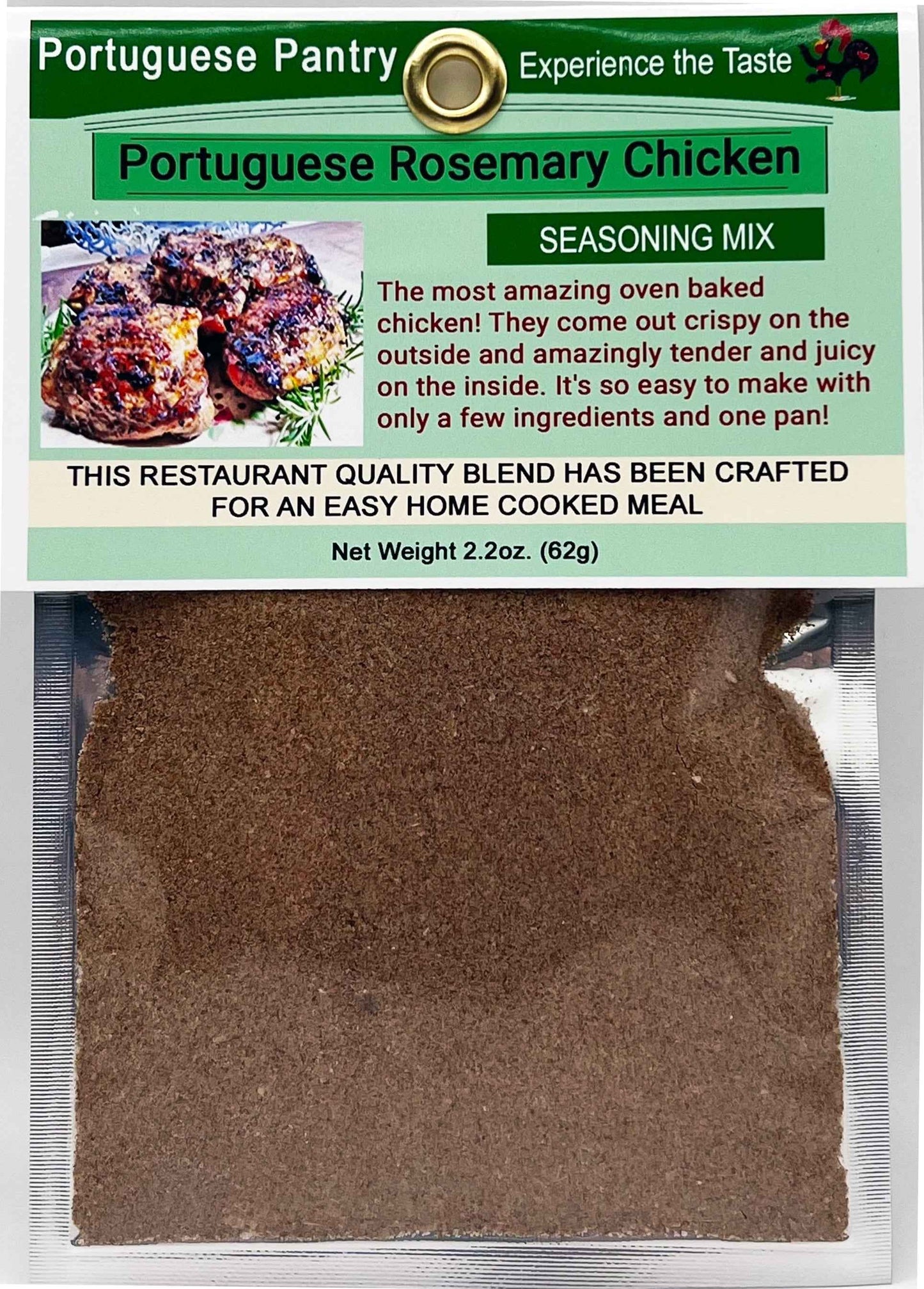 Portuguese Rosemary Chicken Seasoning Mix for easy baked herb chicken recipe