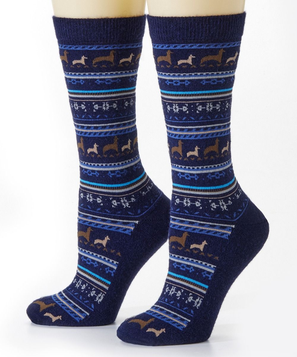 Alpaca Print Crew Sock