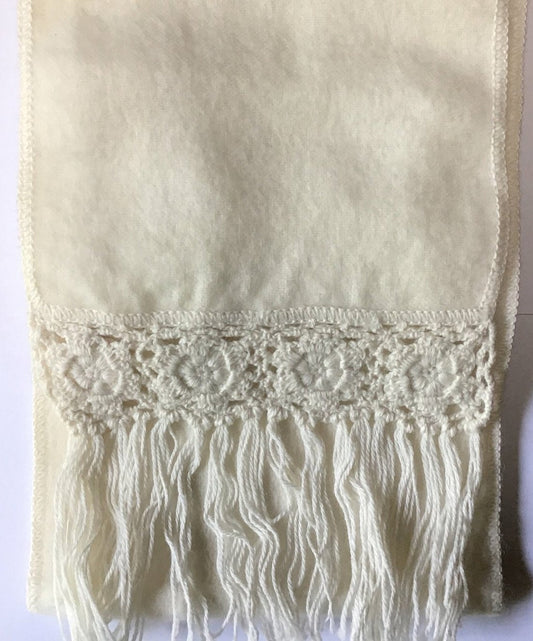 Hand Crocheted FLOWERS Alpaca Scarf