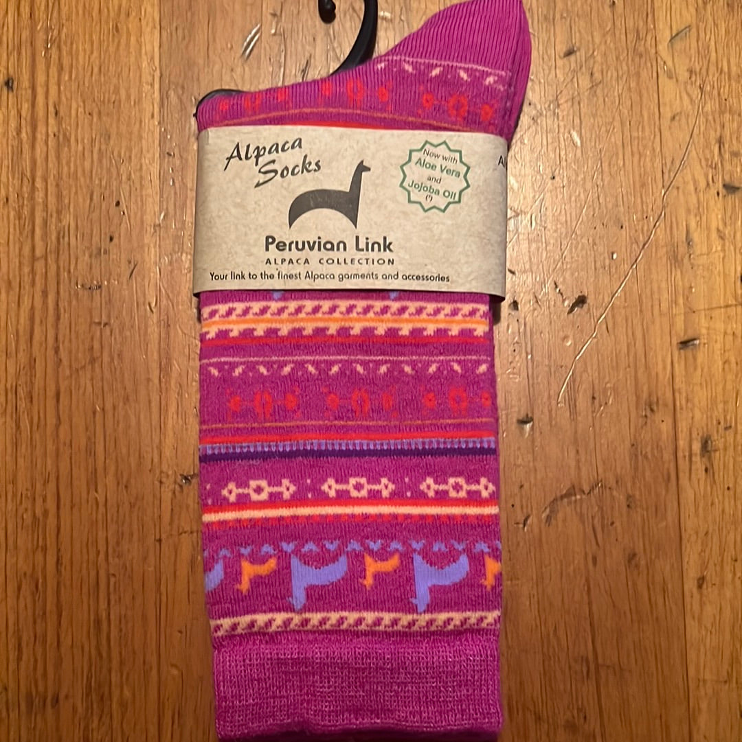 Alpaca Print Crew Sock