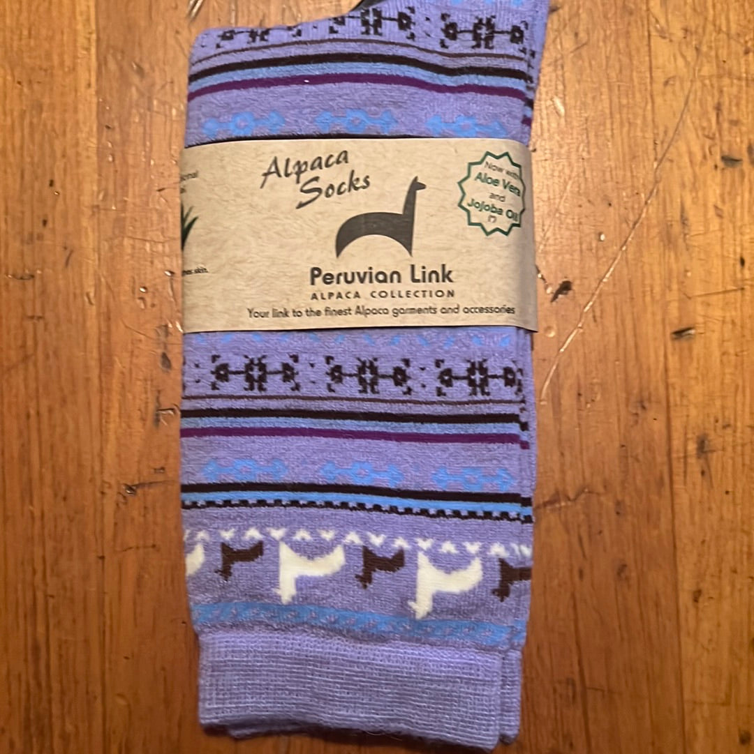Alpaca Print Crew Sock
