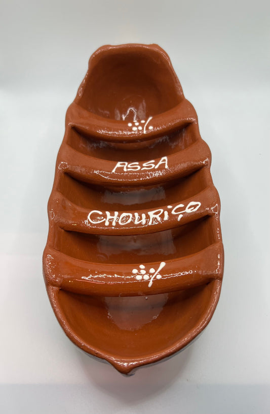 Traditional Portuguese Terracotta Sausage Roaster -  Hand Painted Pig