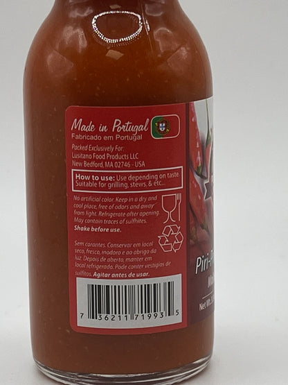 Taste of Portugal Piri Piri Hot Sauce - Authentic Molho de Piri-Piri Malageta Pepper Sauce