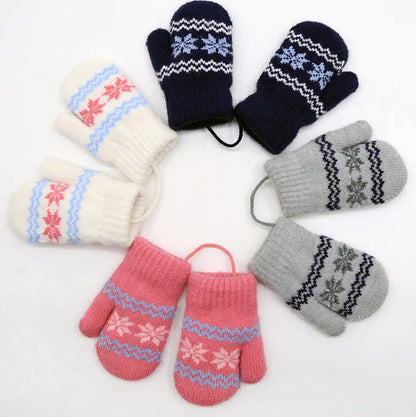 Children's Infant Alpaca Thick Warm Lined Mittens