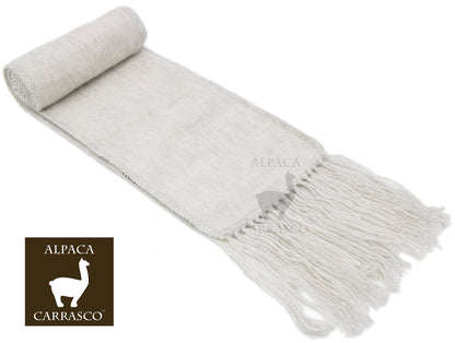 Narrow Alpaca Scarf with Alpaca Figure Label