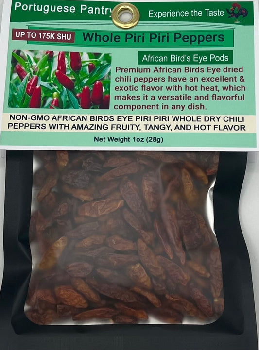 Whole Dried African Bird's Eye Chili Peppers Piri Piri Peri Peri