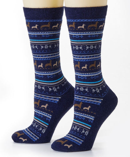 Alpaca Print Crew Sock
