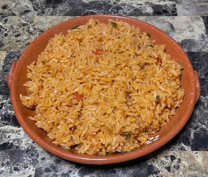 Homemade Portuguese Tomato Rice (Arroz de Tomate) prepared with Portuguese Pantry seasoning