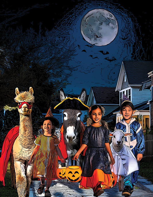 Hermey the Alpaca Trick or Treat