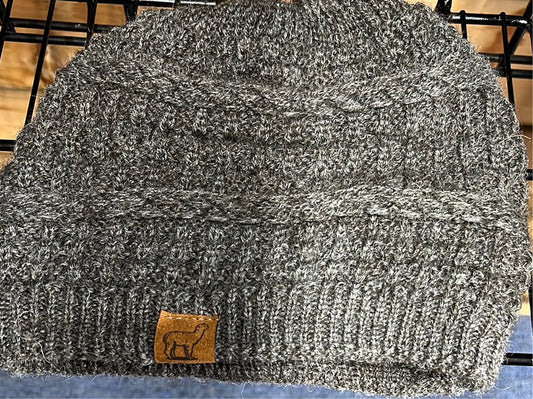 Textured Alpaca Slouch Beanie