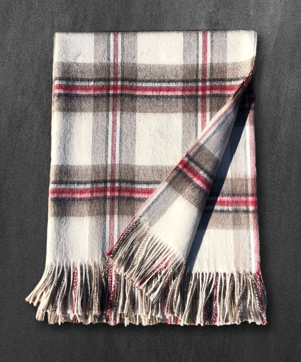 Tartan Plaid 100% Baby Alpaca Throw