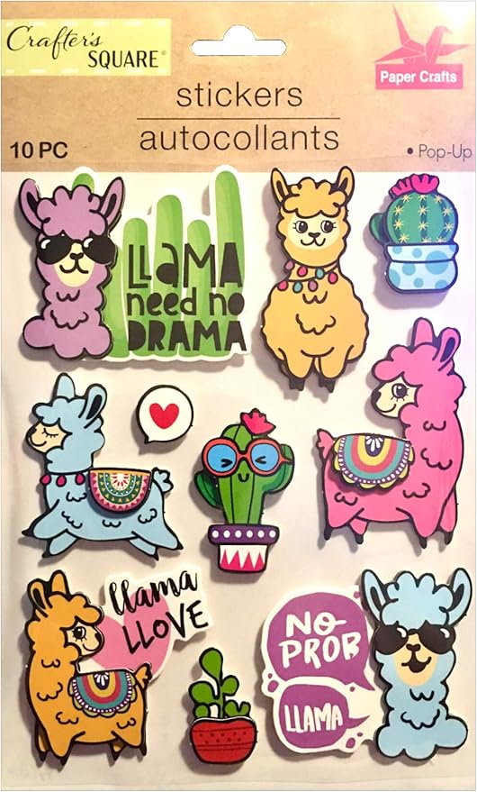 Alpaca Llama Stickers Pop-UP